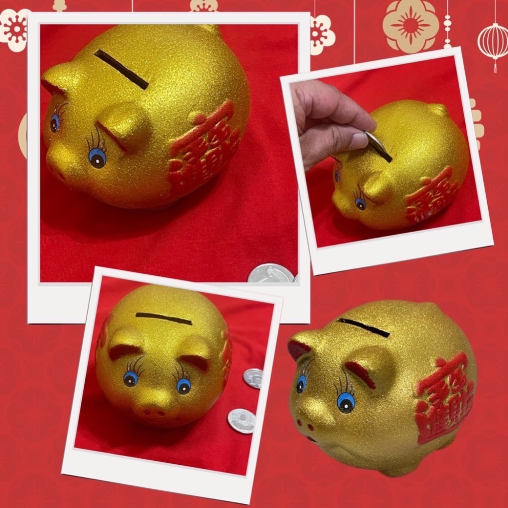 金豬撲滿 撲滿 存錢筒 金豬存錢筒 小豬撲滿 儲蓄 過年小物 硬幣 擺飾 居家生活用品 豬公 存錢 收納 EA453-細節圖4