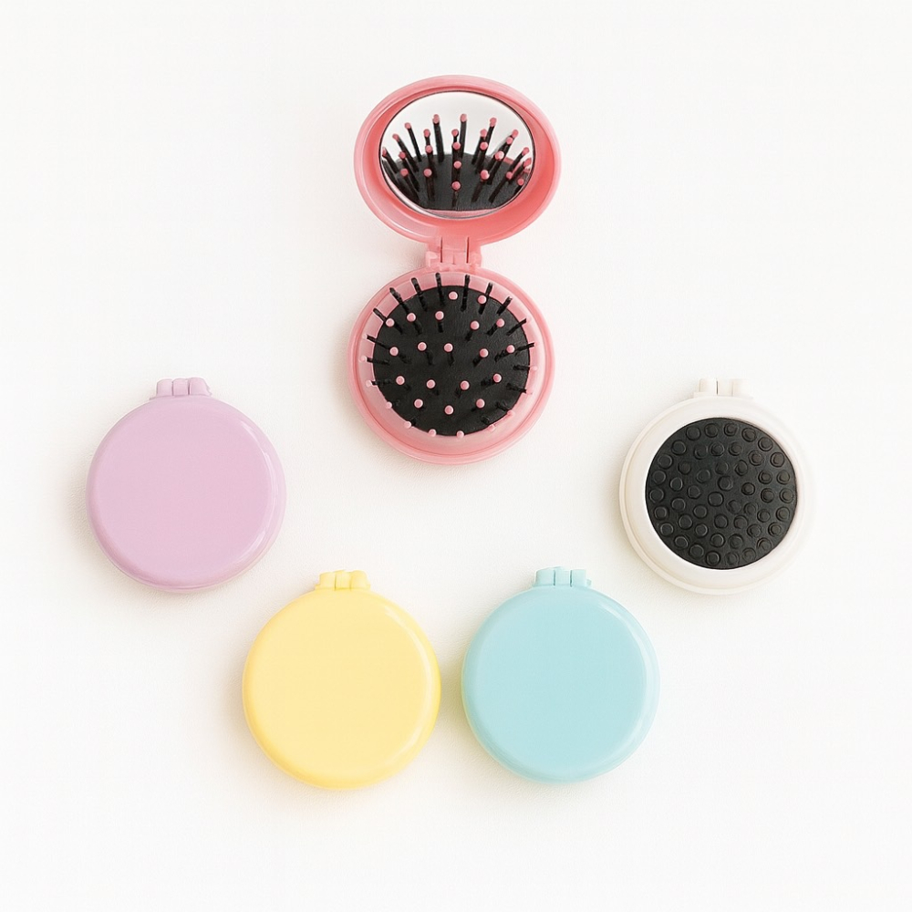 摺疊氣墊鏡梳 折疊鏡子 化妝鏡 隨身鏡 便攜鏡梳 可愛鏡子 卡通鏡子 兒童節禮物 鏡子 小梳子 交換禮物 EA495-細節圖9