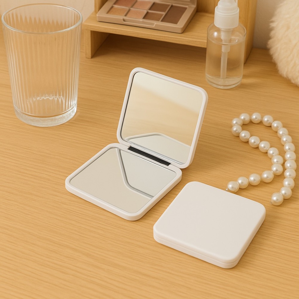 隨身折疊化妝鏡 雙面折疊化妝鏡 折疊鏡 折疊鏡子 折疊化妝鏡 隨身化妝鏡 補妝鏡 攜帶化妝鏡 隨身鏡 化妝 GA0323-規格圖8