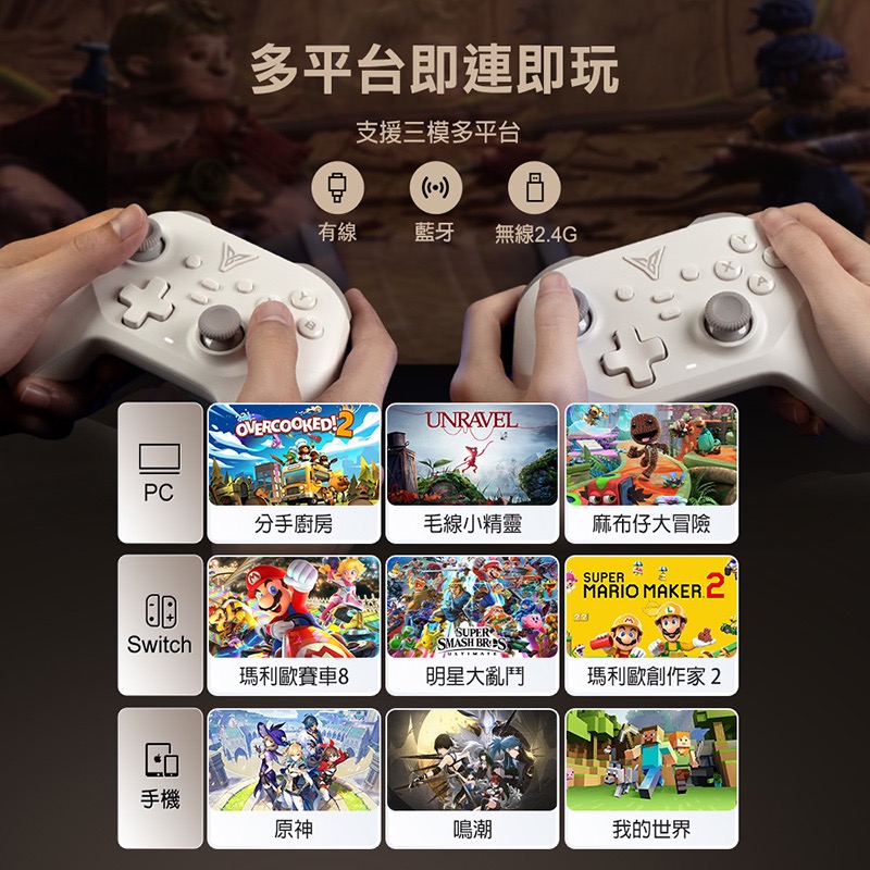 信星科技 飛智 DuneFox 沙漠狐 雙霍爾 遊戲手把 支援Switch 無線手把 任天堂 瑪利歐 搖桿 AA0048-細節圖5