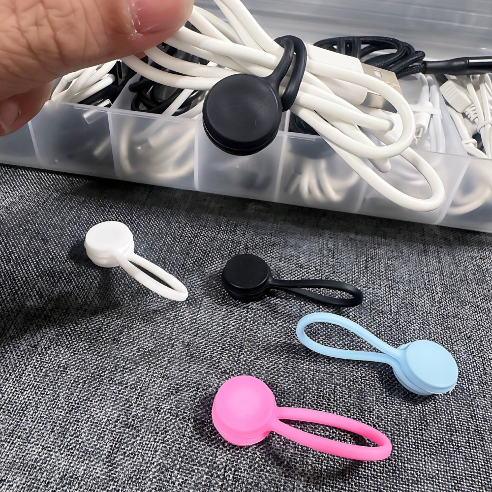 磁吸理線器 理線繩 充電線收納 磁吸 束帶 綁帶 電線收納 充電線收納 束線帶 理線器 整線 集線 收線器 EA749-細節圖6