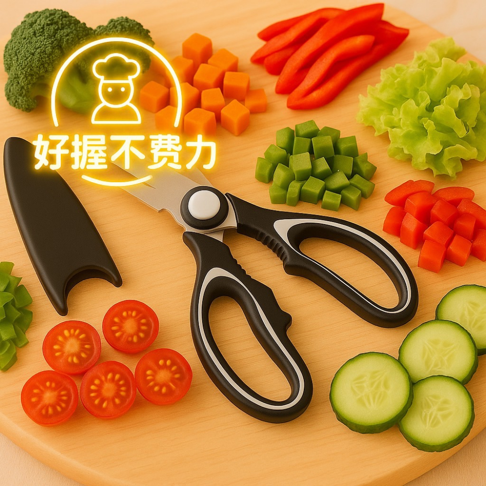 多工能廚房剪刀 料理剪刀 開瓶器食物剪刀 廚房剪刀 食物剪 剪刀 剪雞骨 開瓶器 萬用剪刀 料理萬用剪刀 EA791-細節圖3