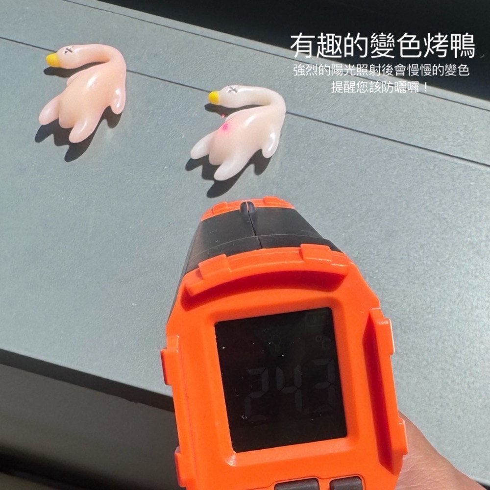 贈掛繩遇光變色 變色烤鴨 包包吊飾 烤鴨吊飾 吊飾 鑰匙圈吊飾 鴨子吊飾 烤鴨變色 鑰匙扣 紫外線烤鴨 裝飾 EA808-細節圖5