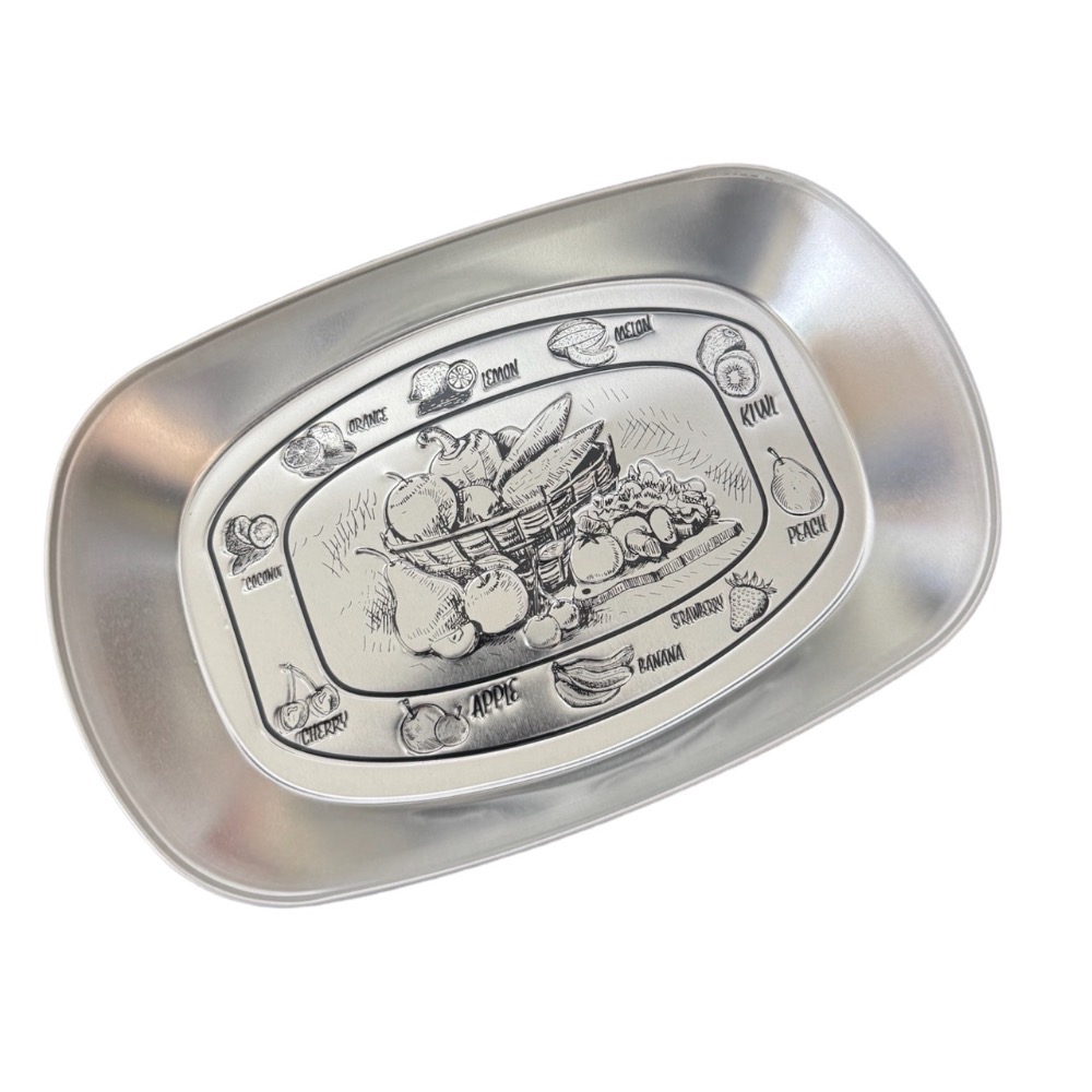 露營必備復古托盤 馬口鐵 復古鐵盤 復古馬口鐵盤 盤子 盤 水果盤 糖果盤 點心盤 鐵盤 盤子 零錢盤 托盤 EA826-規格圖6