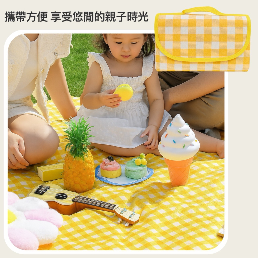 便攜式式野餐墊 野餐墊 防水墊 沙灘墊 防水 地墊 草地墊 露營墊 戶外 防水野餐墊 餐墊 露營 野餐 墊子 EA831-細節圖3