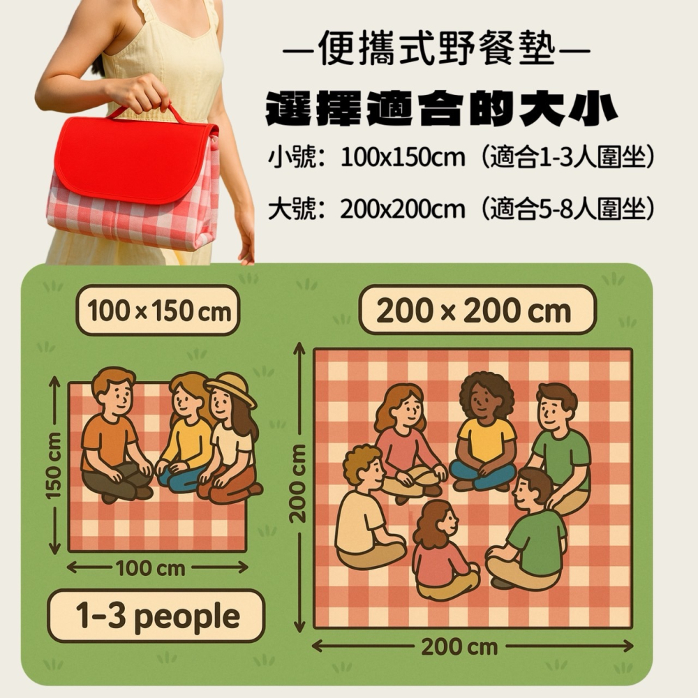 便攜式式野餐墊 野餐墊 防水墊 沙灘墊 防水 地墊 草地墊 露營墊 戶外 防水野餐墊 餐墊 露營 野餐 墊子 EA831-細節圖5