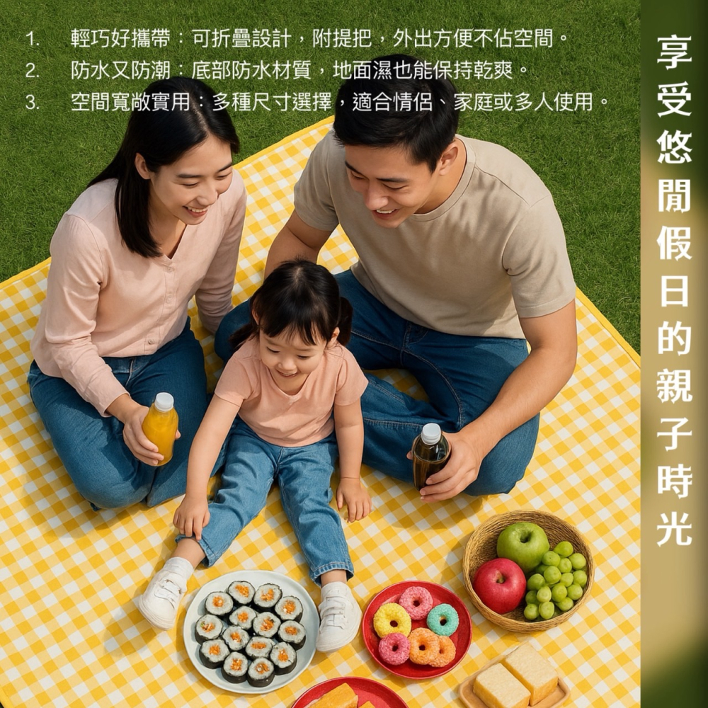 便攜式式野餐墊 野餐墊 防水墊 沙灘墊 防水 地墊 草地墊 露營墊 戶外 防水野餐墊 餐墊 露營 野餐 墊子 EA831-細節圖6