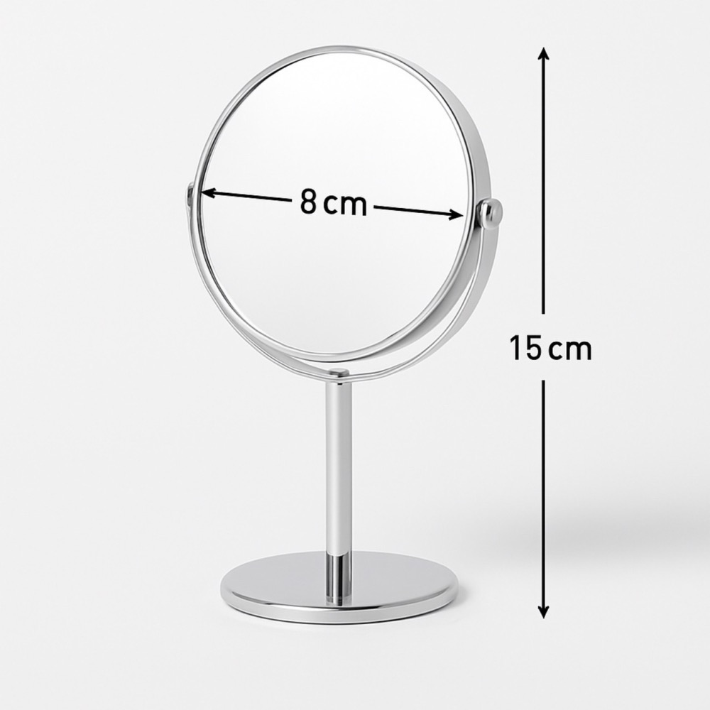 桌面化妝鏡 立式雙面桌鏡 放大化妝鏡 旋轉鏡 雙面化妝鏡 鏡子 化妝鏡 雙面鏡 雙面桌鏡 2倍放大化妝鏡 EA835-細節圖6