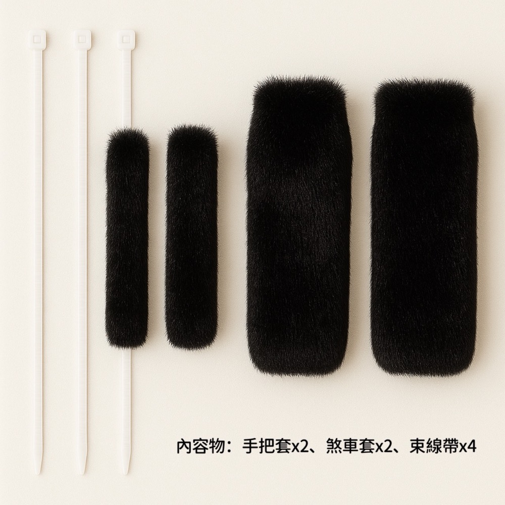 毛絨手把套 毛絨機車握把套 摩托車手把套 機車防曬手把套 機車護手套 檔車手把套 復古握把套 吸汗 腳踏車握 EA845-規格圖9