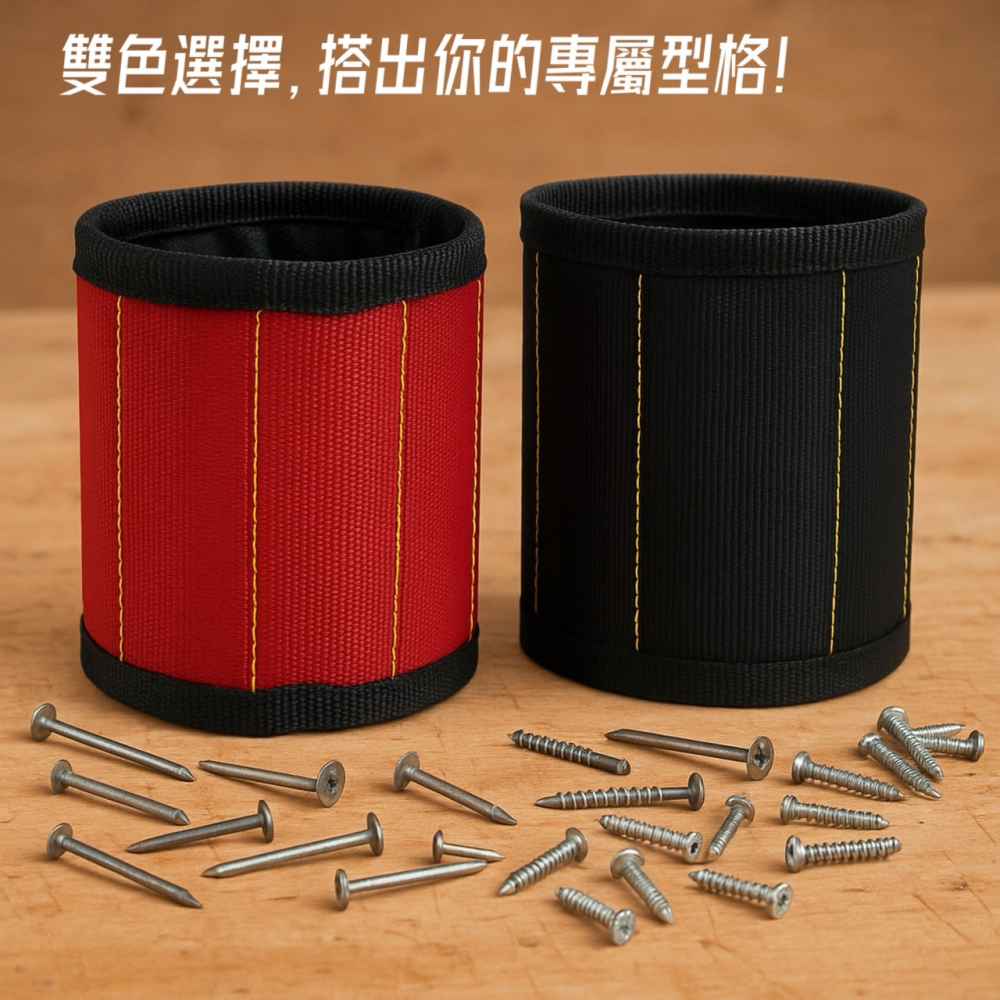 磁吸手腕工具包 磁鐵手腕帶 強磁吸釘腕帶 三排磁力磁性腕帶 電工配件工具包 可擕式 小螺絲配件包 磁性腕帶 EA855-細節圖6