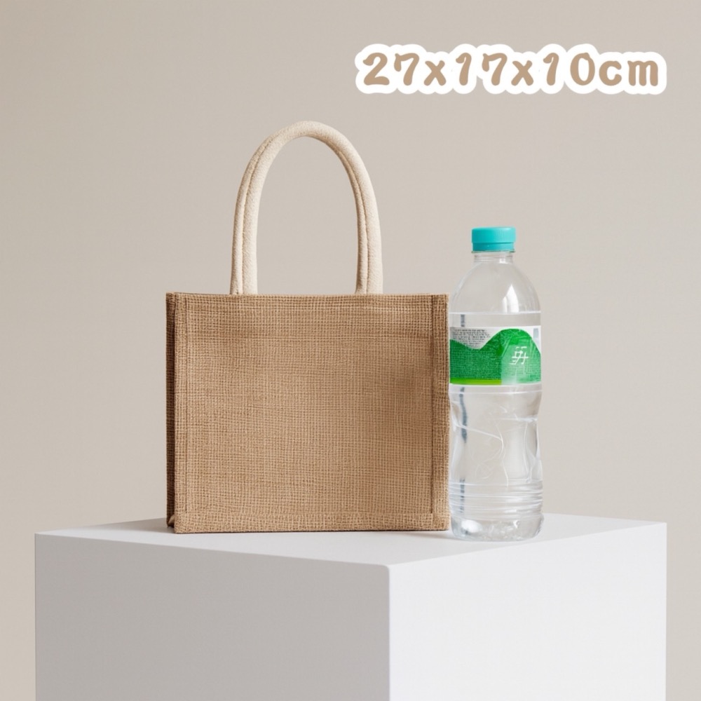 手提麻布包 麻布手提袋 購物袋 麻布袋 手提袋 手提包 麻布包 收納袋 棉麻袋 環保袋 防水袋 便當袋 EA871-細節圖5