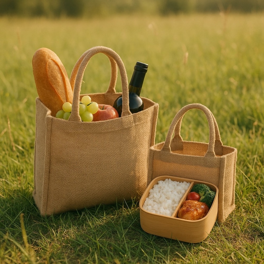 手提麻布包 麻布手提袋 購物袋 麻布袋 手提袋 手提包 麻布包 收納袋 棉麻袋 環保袋 防水袋 便當袋 EA871-細節圖8