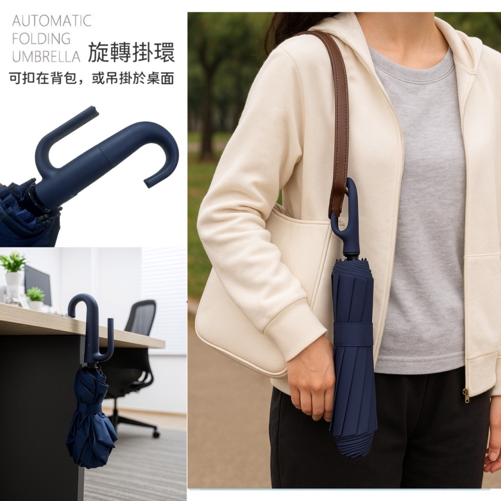 扣環自動傘 自動傘 雨傘 摺疊傘 晴雨傘 遮陽傘 陽傘 抗UV 大雨傘 扣環傘 扣環雨傘 太陽傘 遮陽傘 EA902-細節圖6
