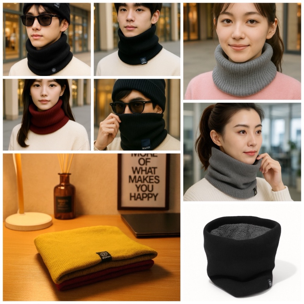 男女通用 加絨脖圍 圍脖 脖圍 圍巾 圍巾女 針織圍脖 脖套 毛線圍脖 保暖脖圍 保暖圍巾 彈性脖圍 學生 EA653-細節圖8