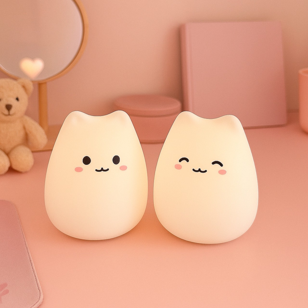 萌貓拍拍燈 貓咪燈 LED小夜燈 拍拍燈 網美燈 貓咪夜燈 氣氛燈 夜燈 床頭燈 裝飾燈 療癒擺飾 交換禮物 EA928-細節圖5