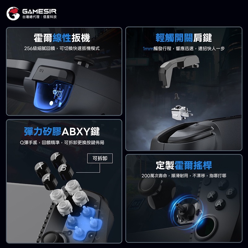 臺灣公司貨 信星科技 蓋世小雞 GameSir X5s 拉伸手把 Switch 遊戲手把 拉伸手柄 快速截圖 手機搖桿-細節圖5