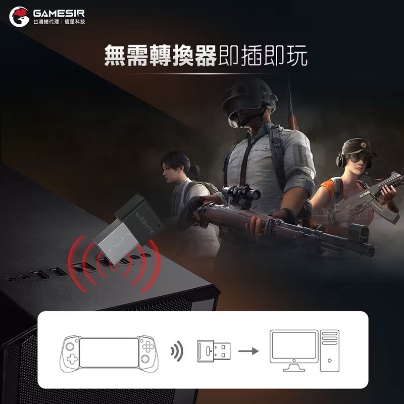 信星科技 蓋世小雞 2.4G接收器 適用G8+ / X5s 拉伸手把 電腦接收器 手把接收器 GS0013-細節圖5