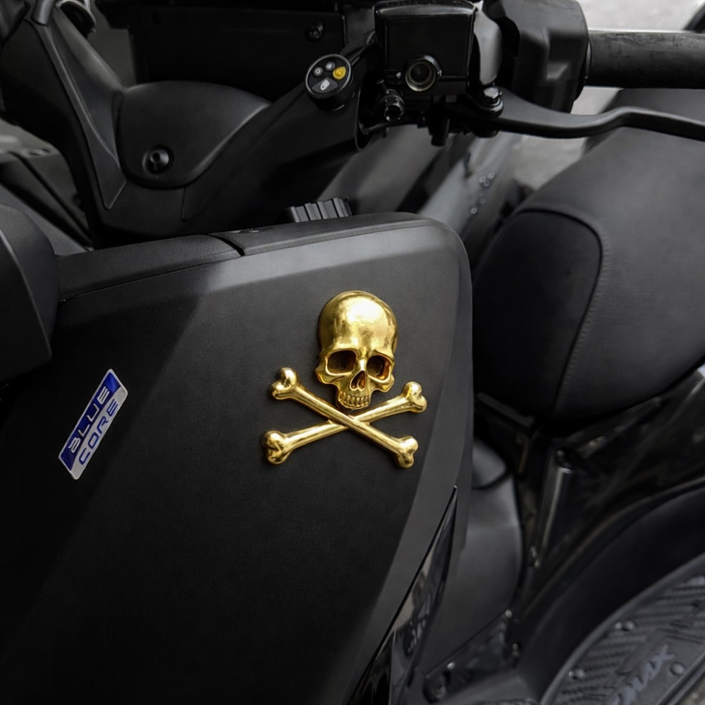 立體骷髏頭造型裝飾貼 鋅合金骷髏造型貼 金屬裝飾貼 機車 汽機車改裝 金屬 車貼 尾門貼 車身貼 裝飾貼 EA951-細節圖7