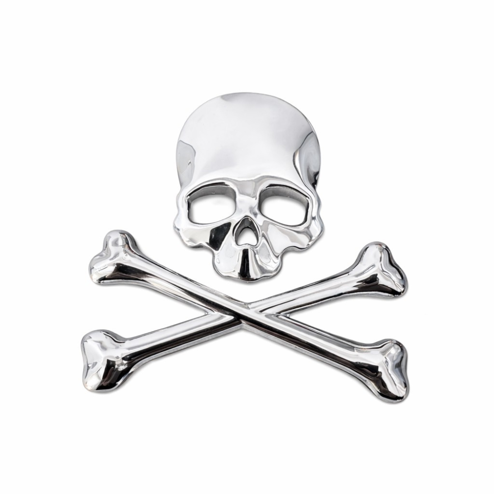 立體骷髏頭造型裝飾貼 鋅合金骷髏造型貼 金屬裝飾貼 機車 汽機車改裝 金屬 車貼 尾門貼 車身貼 裝飾貼 EA951-細節圖8