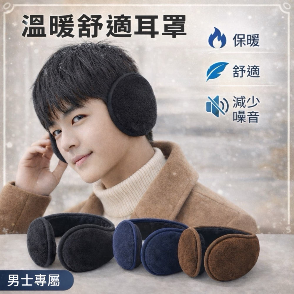 防寒保暖護耳罩 耳機式保暖耳罩 加絨耳罩 耳朵保暖 加絨內裡 絨毛脖套 脖圈 頭套 耳罩 防寒耳罩 絨毛耳罩 EA954-細節圖3