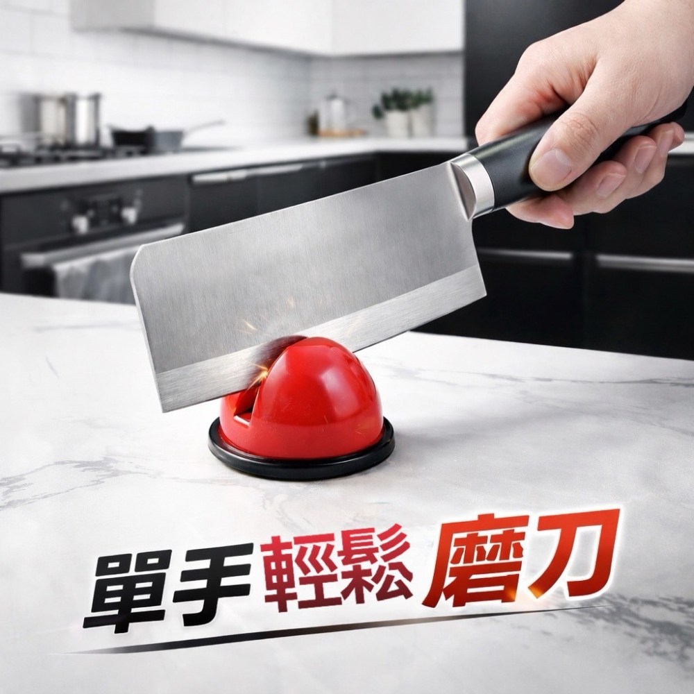 黏貼式磨刀石 球型磨刀器 磨刀石 磨刀器 磨刀 造型磨刀石 磨菜刀器 迷你磨刀器 磨剪刀 廚房必備 EA972-細節圖8