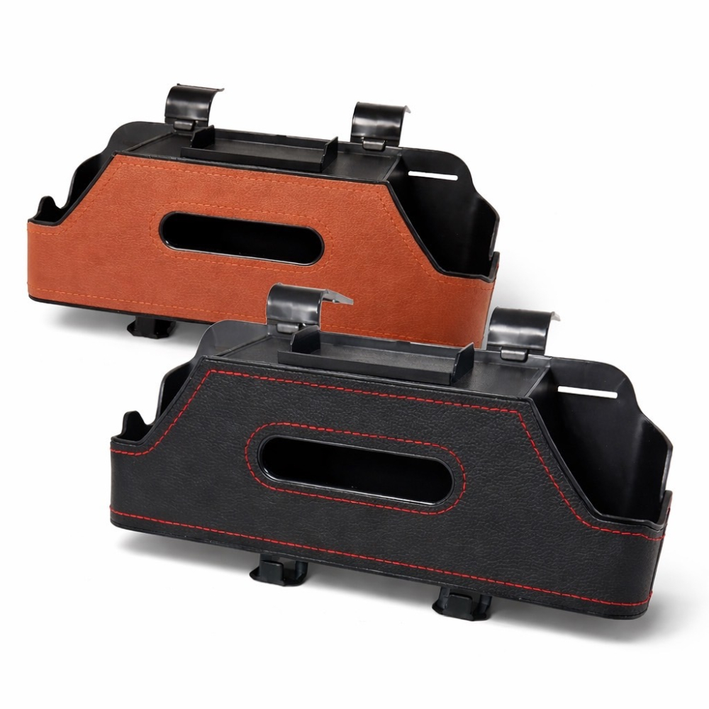 車用多功能面紙盒 椅背置物盒 可放紙巾 椅背置物架 汽車置物盒 椅背收納盒 椅背紙巾盒 後座收納盒 後座杯架 EA987-細節圖10