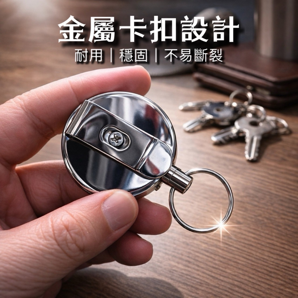 多功能伸縮扣 證件套易拉扣 鑰匙圈 扣 伸縮鑰匙圈 證件扣 伸縮扣環 識別證拉環 伸縮拉環扣 伸縮卡扣 EA988-細節圖6