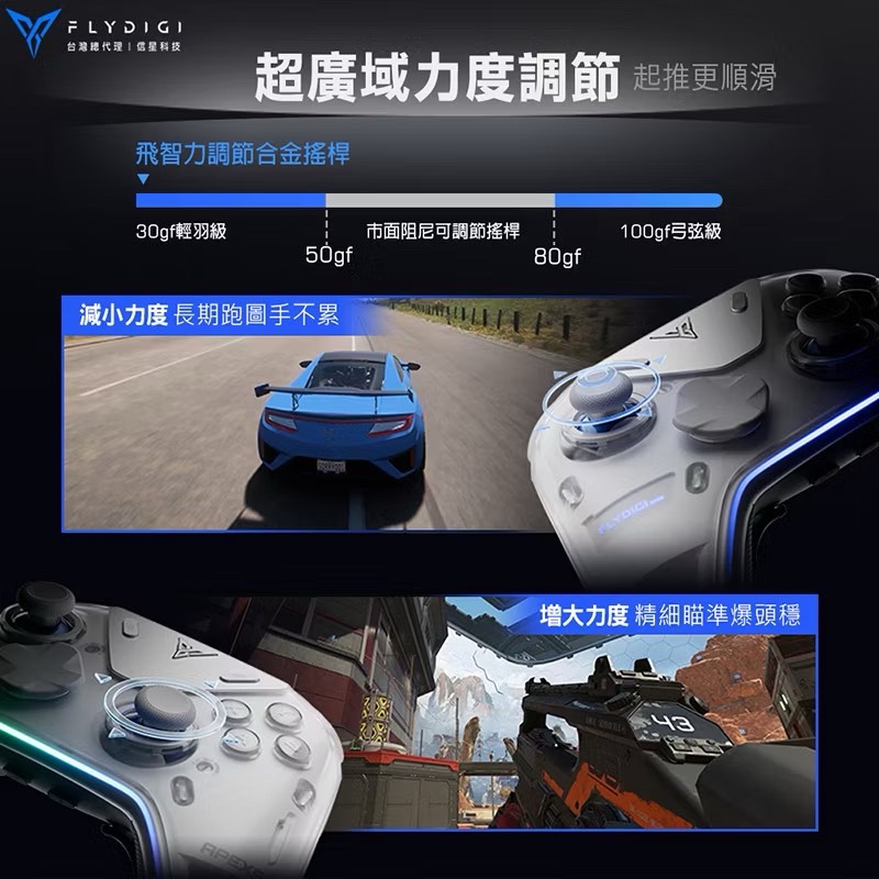 FLYDIGI 飛智 APEX5 八爪魚5 力反饋精英手把 星閃 密特羅德 歧路旅人 steam 遊戲手把 EA1015-細節圖5