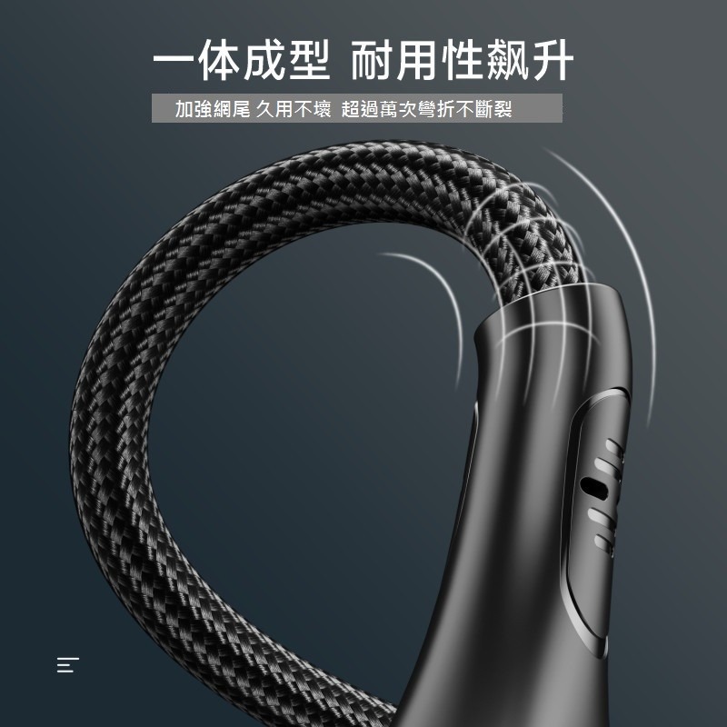 GB【台灣現貨】C to C手機數據線100W超級快充編織透明數顯外殼雙Type-C接口充電線-細節圖6