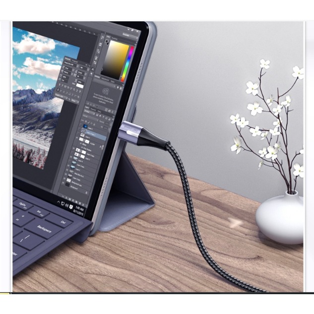 GB【台灣現貨】5A PD帶燈100W快充線c對c帶e-marker芯片適用於華為小米蘋果三星oppo手機平板全兼容充電-細節圖5