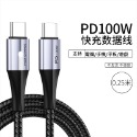 GB【台灣現貨】5A PD帶燈100W快充線c對c帶e-marker芯片適用於華為小米蘋果三星oppo手機平板全兼容充電-規格圖10