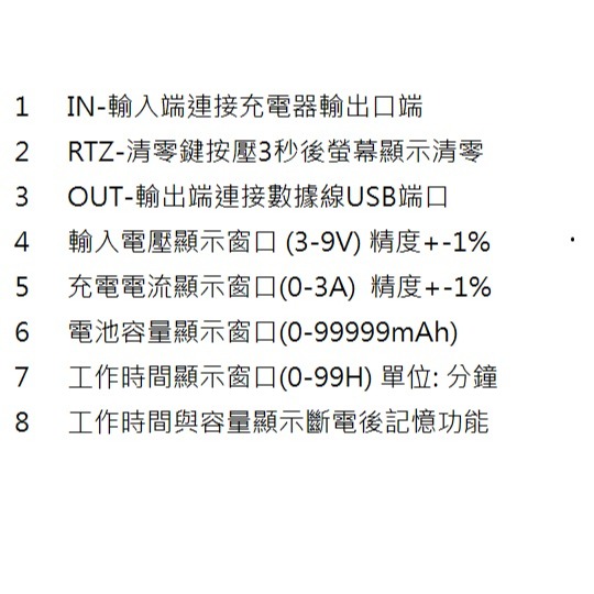 GB【台灣現貨】usb電流電壓表usb檢測儀usb電壓表電流表電池容量測試儀-細節圖6