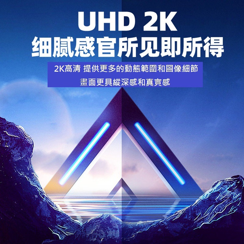 GB【台灣現貨】HDMI轉接頭一分二帶燈筆記本轉換頭2K高清視頻一轉二傳輸hdmi端口轉接頭-細節圖2