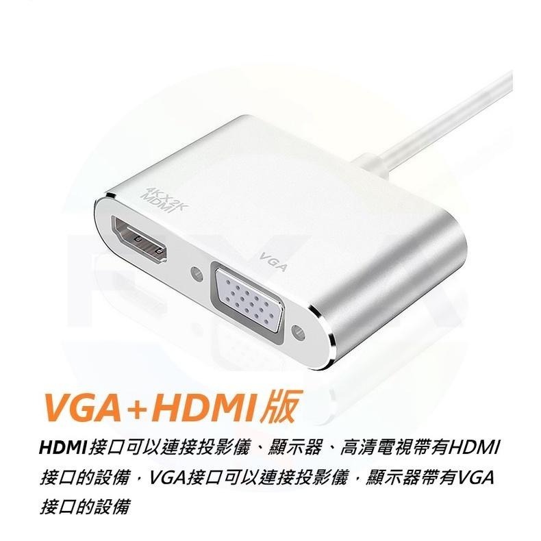 📍南芳芳📍 Type-C 轉 VGA/HDMI 轉換器 電腦 手機 投影 轉接線 轉換頭 TypeC D24-細節圖2