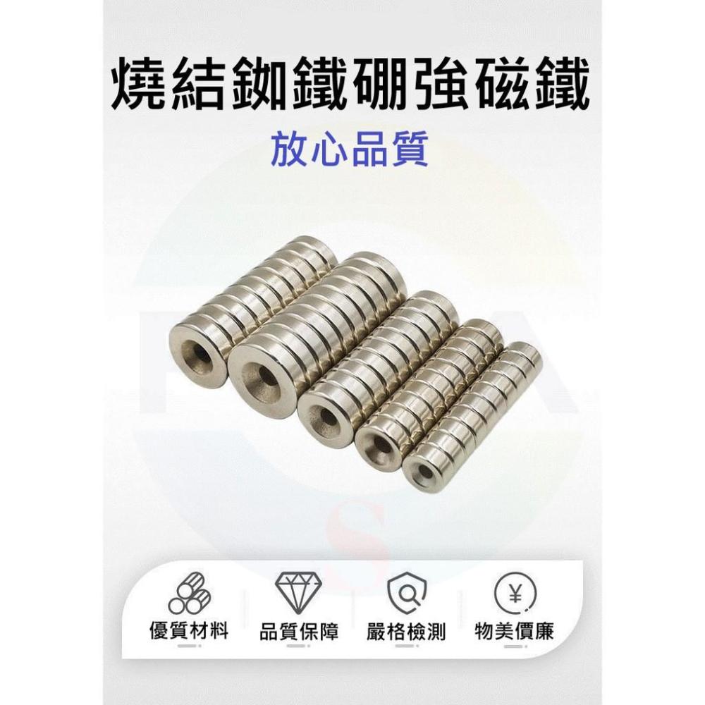 釹鐵硼 圓形 強磁 帶孔 綜合 強力磁鐵 吸鐵 磁鐵 直徑 可鎖螺絲 10 15 20 25 30 mm A362-細節圖2