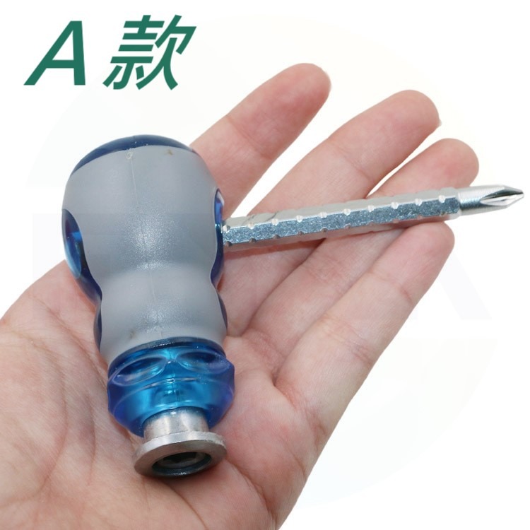 📍南芳芳📍 兩用超短柄 螺絲起子 螺絲刀 一字 十字 維修 工具 磁性 五金 迷你 A406-細節圖6