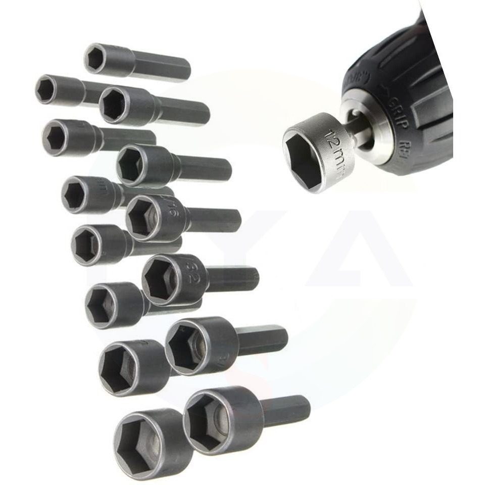 📍南芳芳📍 1/4＂ 六角套筒 六角柄 內六角  6.35 六角 電鑽 套筒 五金 工具 A416-細節圖2