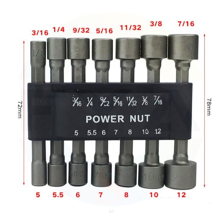 📍南芳芳📍 1/4＂ 六角套筒 六角柄 內六角  6.35 六角 電鑽 套筒 五金 工具 A416-細節圖3