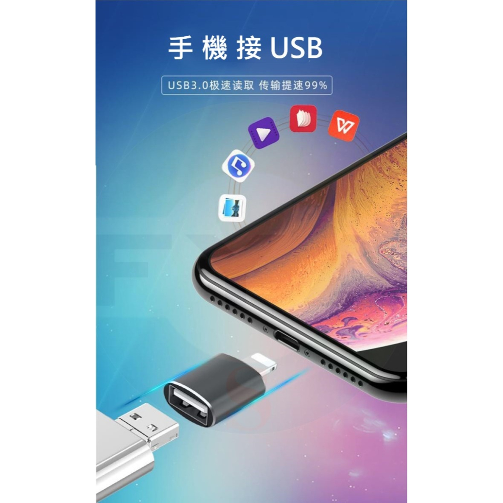 iPhone OTG轉接器 Apple Lightning轉USB OTG 接滑鼠 鍵盤 隨身碟 蘋果轉USB B135-細節圖2