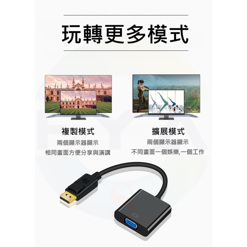 📍南芳芳📍 DP 轉 VGA 轉接頭 DisplayPort to VGA 轉接線 螢幕 轉換器 B145-細節圖6