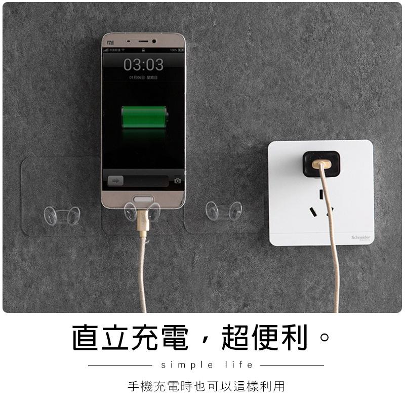 插頭掛勾 牆壁掛鉤 插頭固定器 免釘掛勾 透明掛鉤 置物架 收納掛勾 電源插頭掛鉤 創意插座粘鉤  強力黏膠-細節圖4