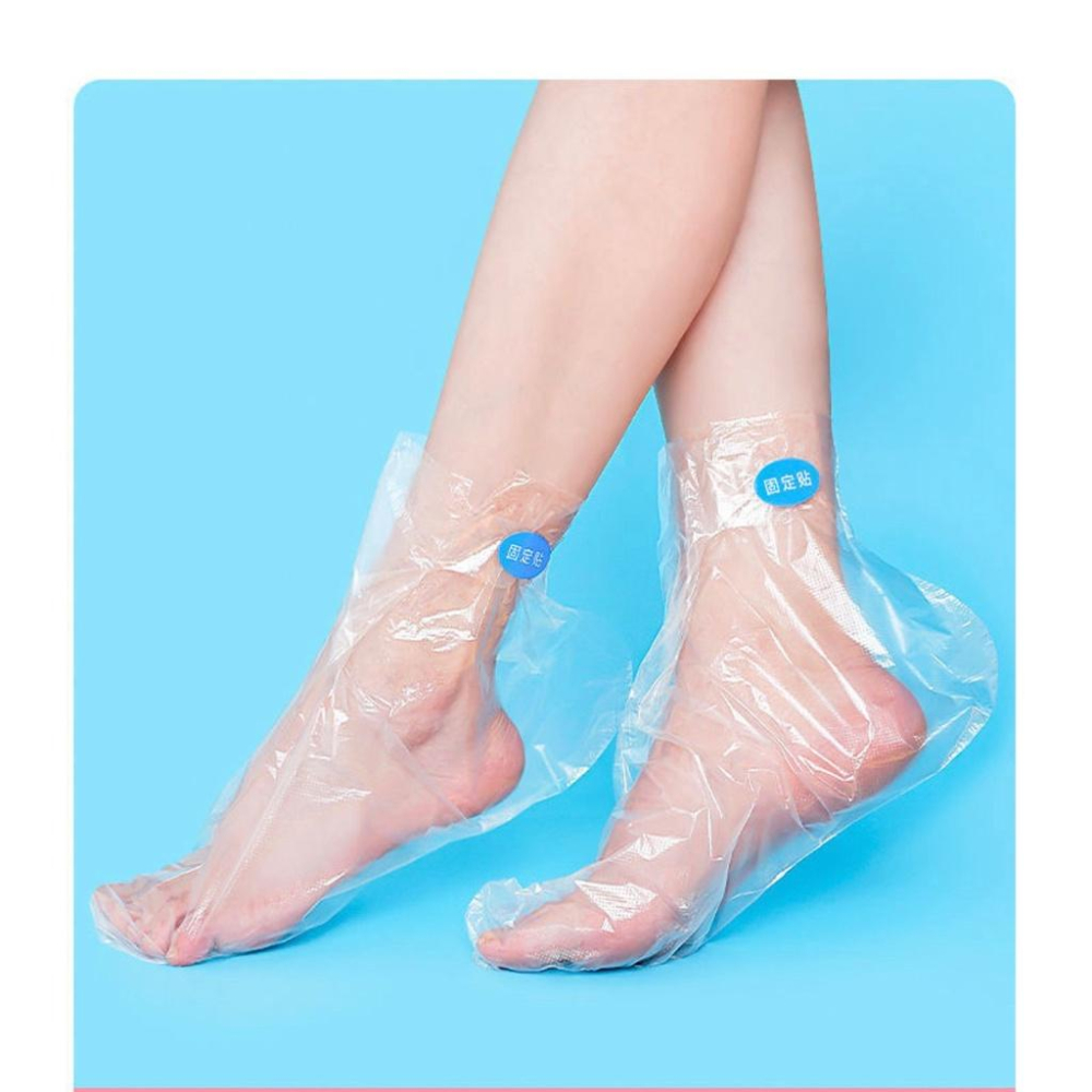 【現貨】保鮮腳膜 保鮮手膜 防水鞋套 足療泡腳套 護理手套 乾裂足套 手套 一次性 腳膜 手膜-細節圖5