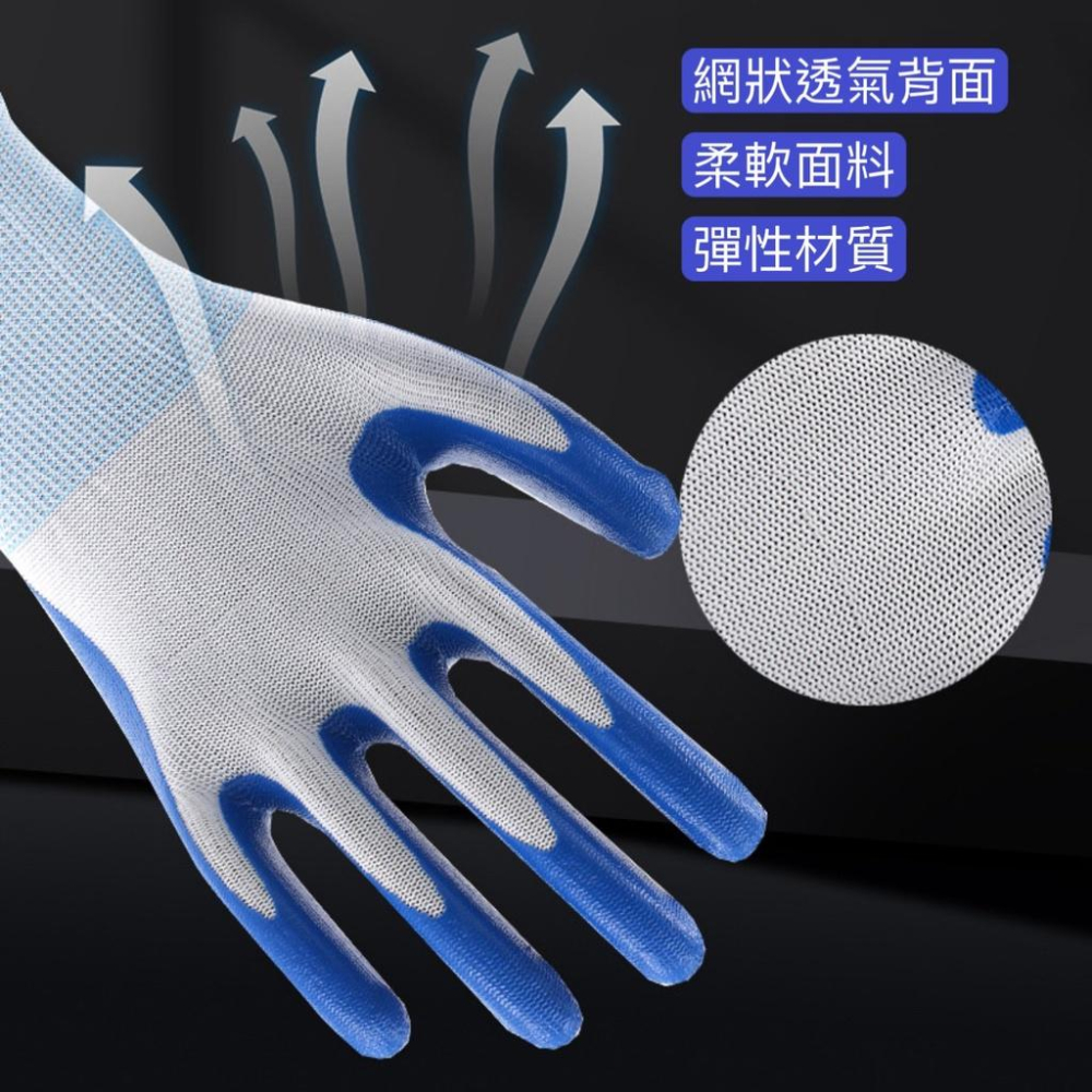 【現貨】丁腈手套萬用防滑丁腈手套 耐磨工作手套 防滑手套 工人手套 防水防滑工作手套 工地手套 耐磨工作手套-細節圖2