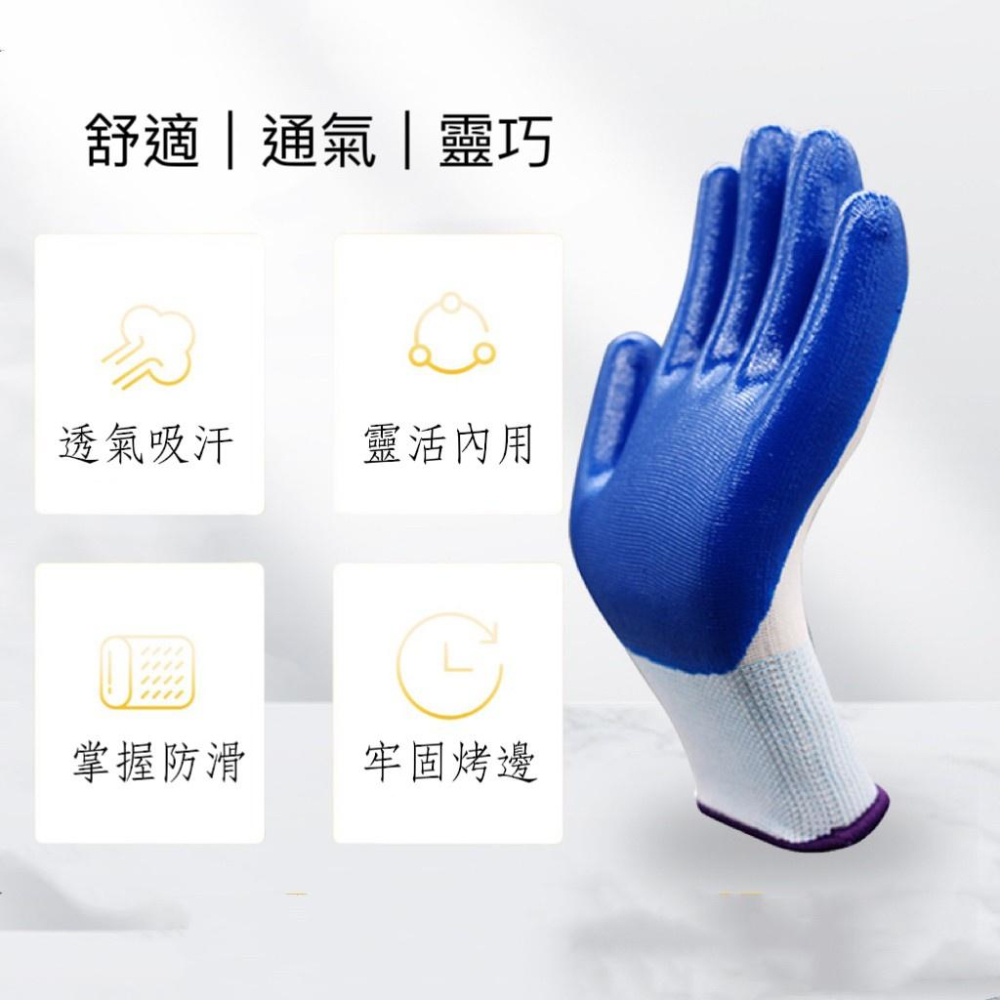 【現貨】丁腈手套萬用防滑丁腈手套 耐磨工作手套 防滑手套 工人手套 防水防滑工作手套 工地手套 耐磨工作手套-細節圖3