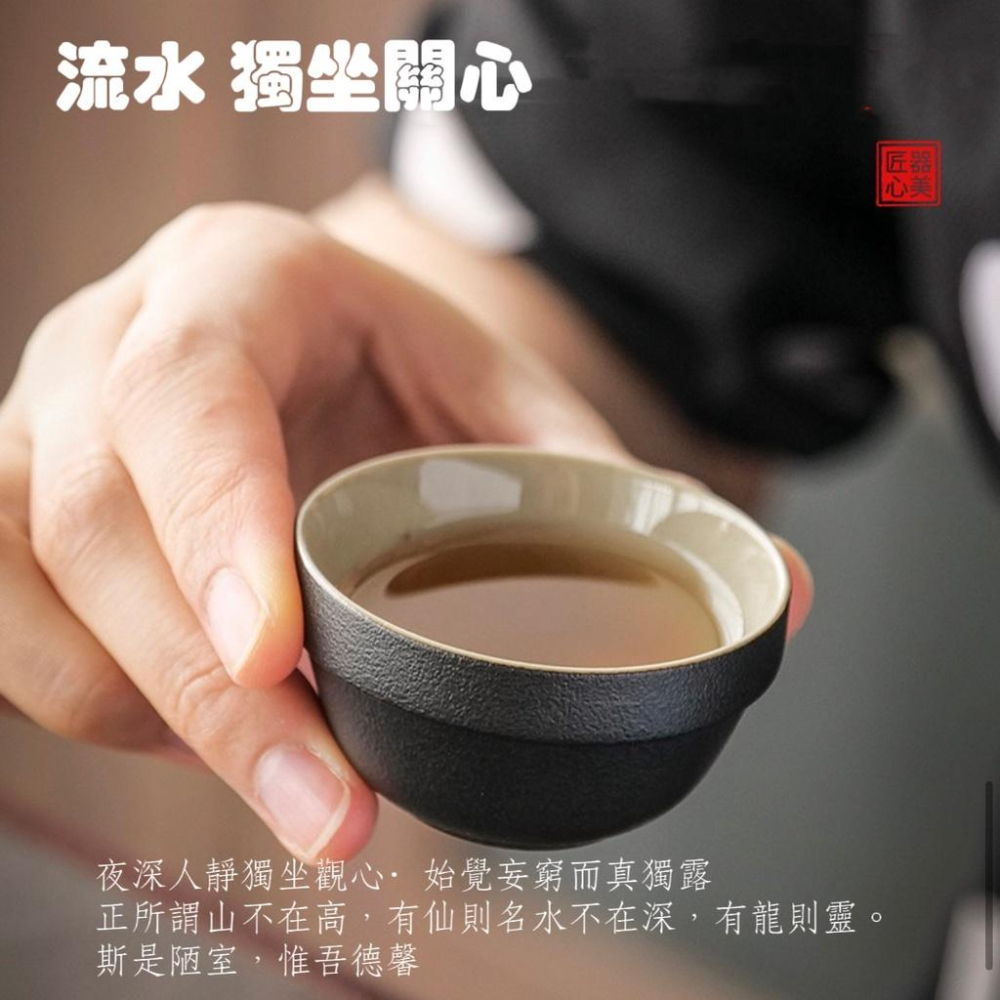 【現貨】旅行茶具組 旅行茶具 茶具 茶具組 露營茶具 一壺四杯防撞收納套 泡茶組 露營茶具 露營用品 露營風格 露營裝備-細節圖4