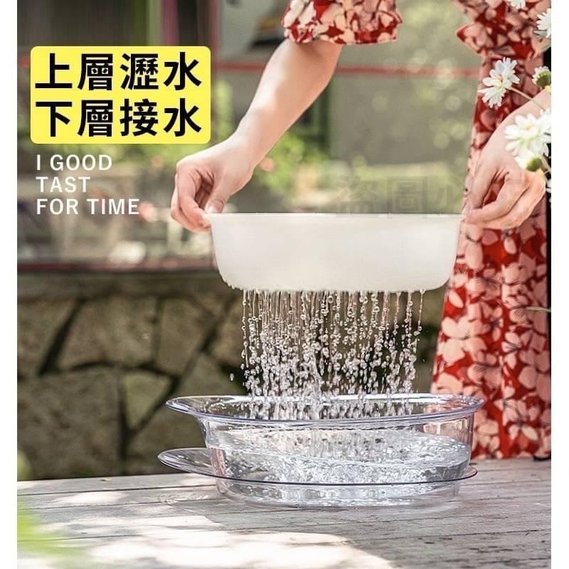 瀝水籃 洗菜籃 水果籃 洗菜籃 洗菜瀝水盆 濾水籃 雙層瀝水籃 糖果盤 瀝水 洗菜瀝水盆 瀝水保鮮盒 化妝品收納 餐盤-細節圖3