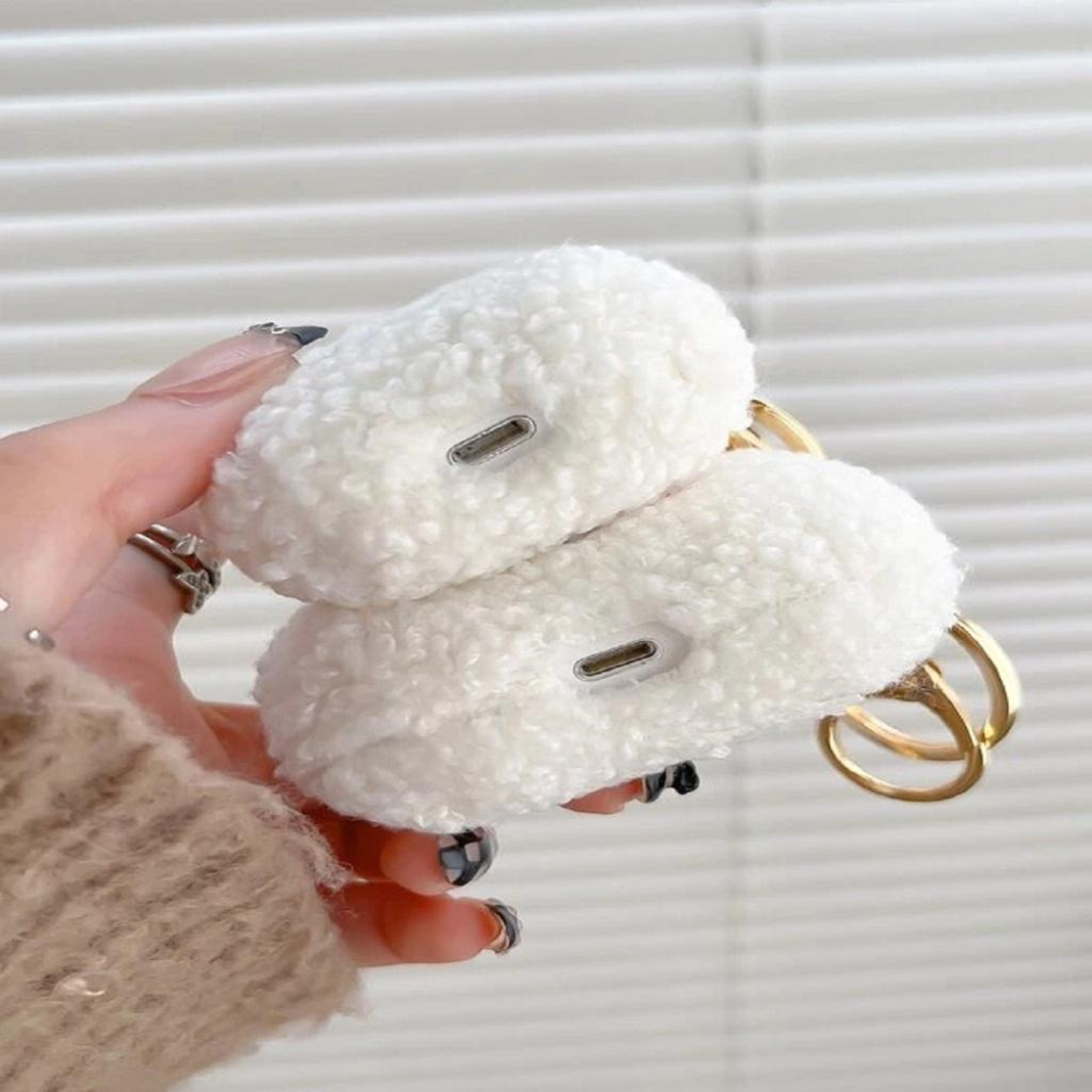 卡通長毛絨Airpods耳機殼「機蛋殼」 Airpods3 Airpods1 Airpods2蘋果耳機保護套 藍牙耳機套-細節圖2