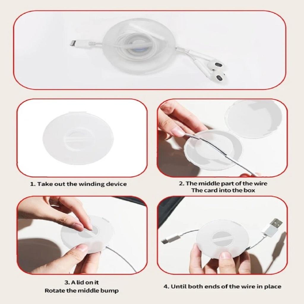 便攜數據線收納盒「機蛋殼」據線收納器 充電線理線器 繞線捲線器 iphone 三星 手機 小巧 便攜 隨身攜帶-細節圖4