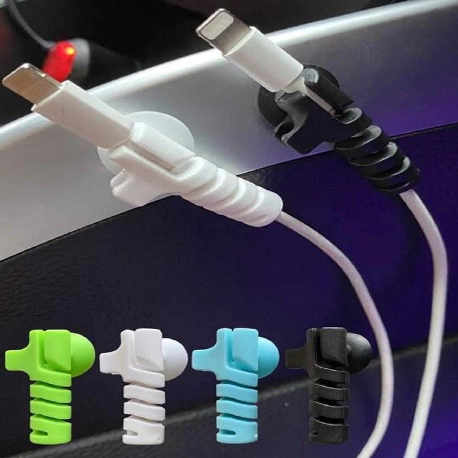 吸盤螺旋保護線套4入「機蛋殼」固定線頭 保護線套 防斷頭線套 吸盤線套 防斷裂線套 螺旋線套 可固定於桌面-細節圖2