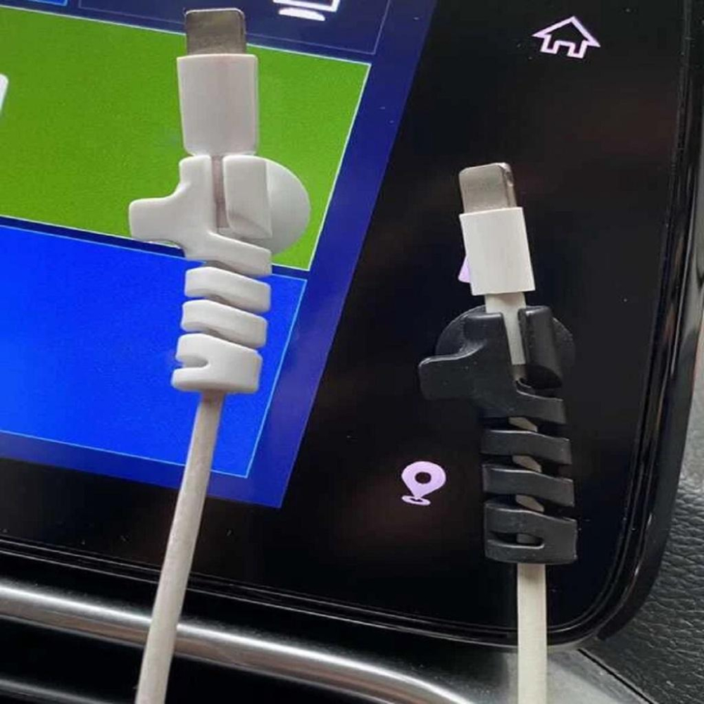 吸盤螺旋保護線套4入「機蛋殼」固定線頭 保護線套 防斷頭線套 吸盤線套 防斷裂線套 螺旋線套 可固定於桌面-細節圖3